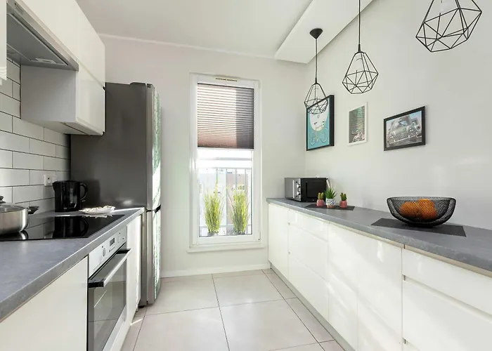 Stylowy Z Parkingiem I Biurkiem W Gdansku By Renters غدانسك